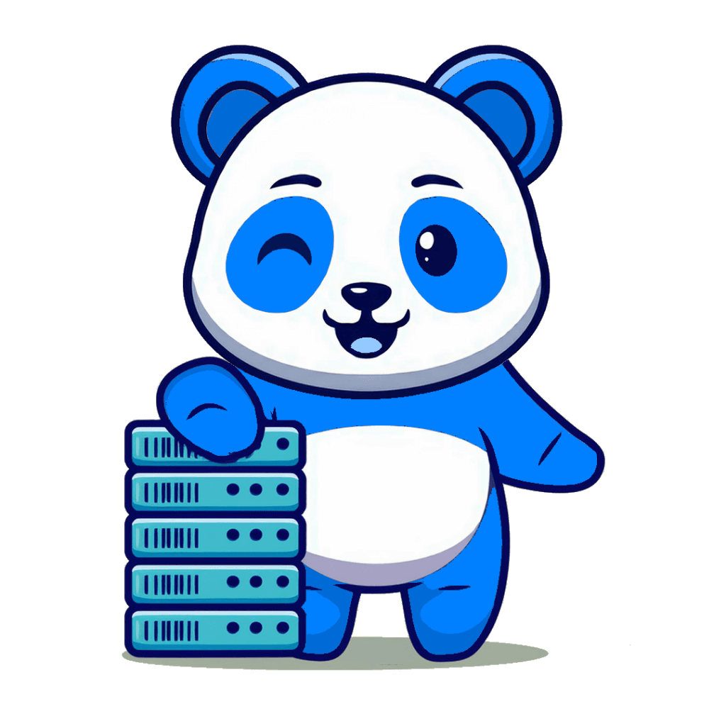 panda fait un clin d'oeil pendant la création de site internet